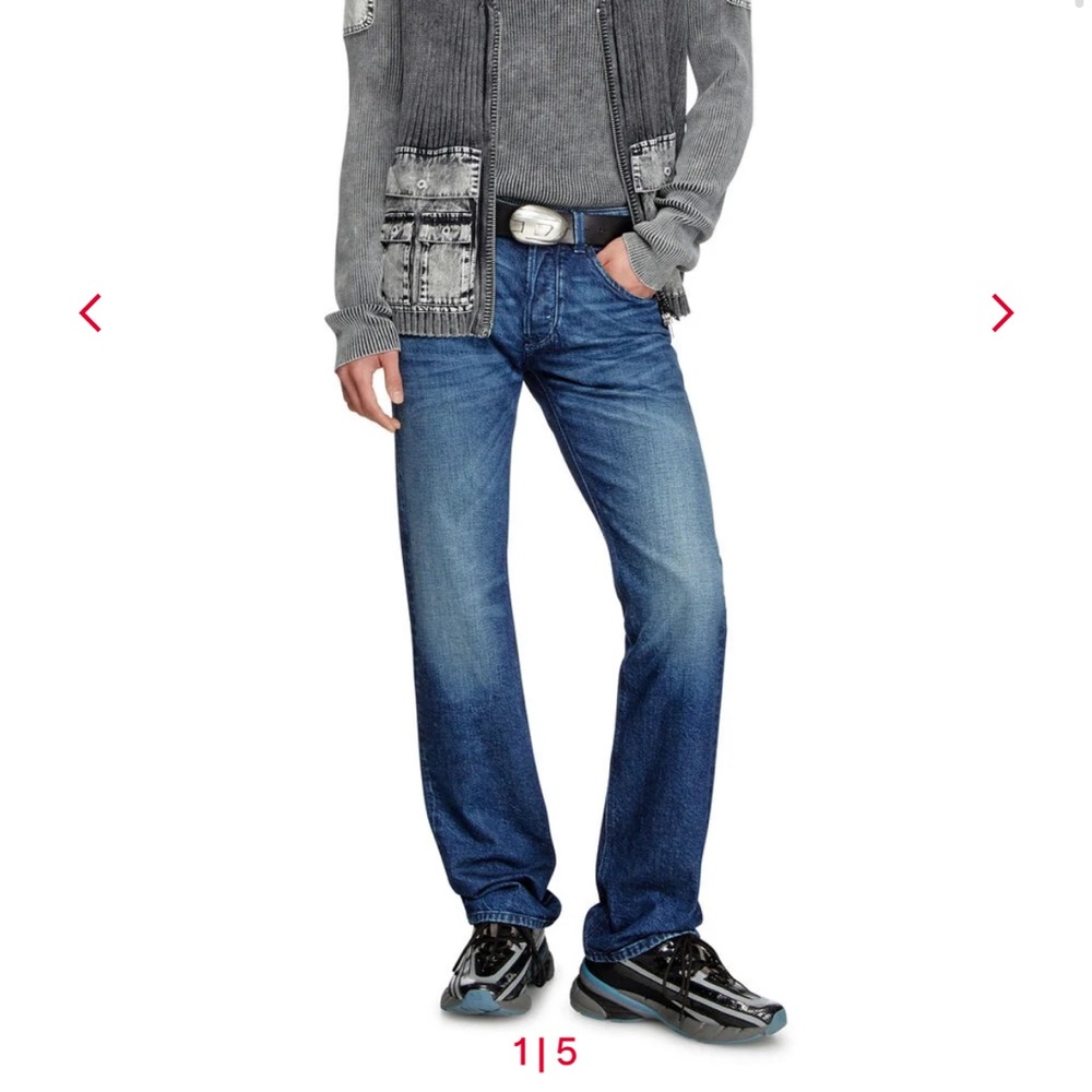 Diesel Men's Dark Blue Straight Jeans